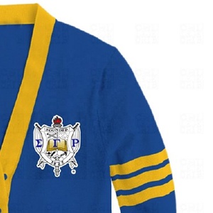 Sigma Gamma Rho & Add Custom Logos On Royal Blue & <b>Gold</b> Color Oversized Sororities Wear Sweaters - Product Image 4