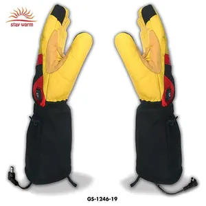 Gants en cuir chauffants électriques pour hommes, pour travaux en extérieur, pêche, ski - Product Image 4