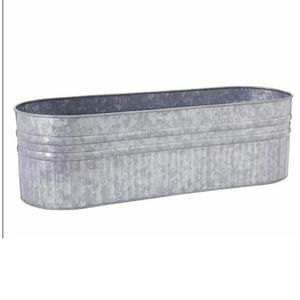 Cesta de almacenamiento de flores de Metal galvanizado hecha a mano para interiores/exteriores, macetas decorativas para jardín, macetas para uso en el suelo, jardineras para balcón - Product Image 4