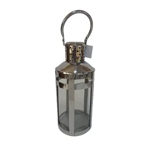 Lantern Stainless Steel Gold Stainless Steel Metal Outdoor Floor Hanging Lantern Candle Lantern Square Candle Holder for Wedding