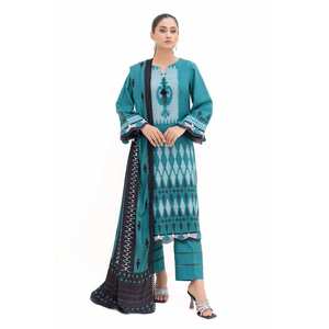 Conjunto de Traje de Mujer de 3 Piezas sin Costuras con Jacquard y Dupatta de Pashmina Estampada MJ-42058 - Product Image 2