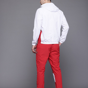 Ensemble de survêtement pour homme en polyester et nylon léger OEM, coupe-vent, veste et pantalon à fermeture éclair latérale, ensemble 2 pièces - Product Image 5