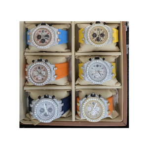 Reloj Deportivo Clásico al por Mayor, Relojes de Lujo con Moissanita, Pasan el Probador de Diamantes, Alta Calidad, Correa de Goma Colorida, Cristal de Zafiro - Product Image 3