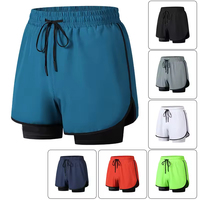 Short de course de gymnastique avec couche interne serrée Design à double tissu à séchage rapide Usine OEM Fournisseur de vêtements en vrac Amriss Brand Shorts Men