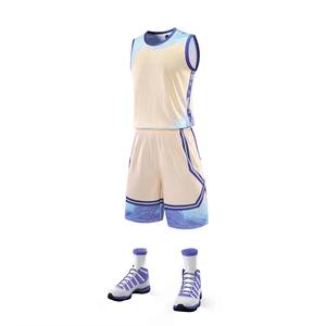 ชุดบาสเก็ตบอลผู้ชายแบบขายส่ง มีสินค้าในสต็อก รับสั่งทำ ชุดกีฬาระบายอากาศ เสื้อบาสเก็ตบอลสำหรับเยาวชน - Product Image 3