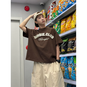 OEM ODM 100% algodón respetuoso con el medio ambiente Boxy camiseta para Unisex verano Streetwear estilo personalizado bordado e impresión hecha en Vietnam - Product Image 1