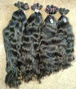 Extensions de cheveux humains indiens vierges Remy non transformés de haute qualité Extensions de cheveux de qualité supérieure - Product Image 1