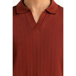 Camisa de Hombre, Corte Regular, Tejida, con Logotipo Bordado en el Frente, Cierre de Botones, Manga Corta, Cómoda, 100% Poliéster, Transpirable - Product Image 2