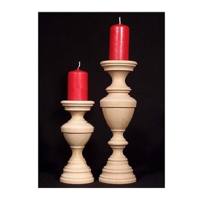 Support à bougies en bois moderne au design classique pour la table à manger, la décoration de la maison ou l'éclairage élégant pour les événements de Noël - Product Image 5