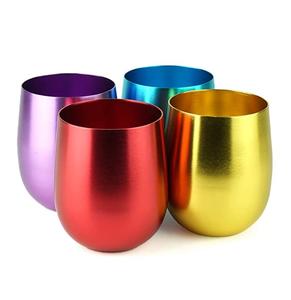 Verre à boire en aluminium fait à la main avec revêtement de couleur verte pour bar, vin et Whisky - Product Image 4