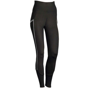 Women's Custom Logo Equestrian Breeches High Waist Sports Leggings Full Seat Silicone Print Horse Riding Tights Splicing Pants - Product Image 1