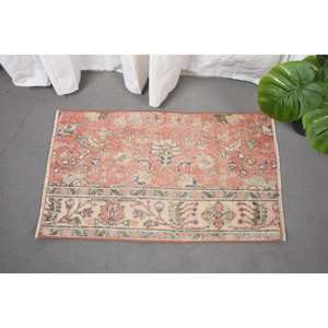 พรมขนสัตว์ตุรกีสีส้มและสีเบจ1.8ชิ้นสไตล์วินเทจผ้าทอแบบเรียบดีไซน์เย็บปะติดปะต่อกันสำหรับตกแต่งห้องนั่งเล่น - Product Image 2