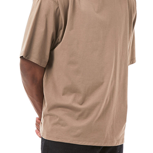 เสื้อยืดแขนสั้นโอเวอร์ไซส์ของผู้ชายผ้าฝ้าย100% กำหนดโลโก้สตรีทแวร์ลายพื้นน้ำหนักเบาระบายอากาศ - Product Image 3