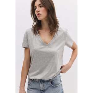 Camiseta de Cuello Redondo con Tela Brillante - Product Image 2