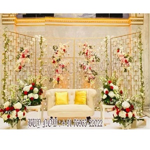 Murs de bougie de scène de réception de mariage glamour, murs de bougie en métal meilleur prix pour réception de scène de mariage - Product Image 1