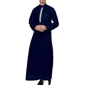 Nuevo Vestido Musulmán para Hombre 2026, Venta al por Mayor, Jubba Saudí, Thobe, Caftán, Abaya Islámica, Túnica de Dubái, Oriente Medio, con Bolsillo, Vestido Largo - Product Image 3