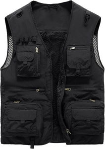 Vente Hommes été extérieur travail Safari pêche voyage Cargo gilet veste multi-poches pour adulte - Product Image 6