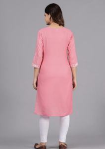 Vestido Kurti de Alta Calidad para Mujer, Diseño Elegante, Vestido para Fiesta, Cuello en V, Media Manga, Kurta Informal, Regalo para Ella - Product Image 4