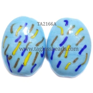 Perles de verre faites à la main, un mélange de cristal au chalumeau et de perles de corne de chevron directement d'Inde pour la fabrication de bijoux - Product Image 5