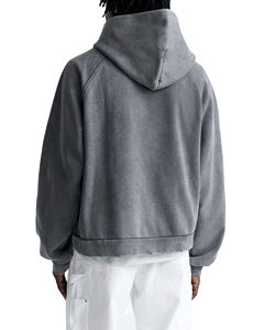 Fabricación profesional Sublimación Blanks Puff Printing Hoodie Set 100% Algodón Diseño personalizado Pantalones de chándal y Sudadera con capucha - Product Image 3