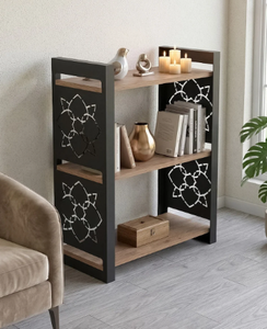 3 tier bookcase metal frame bookshelf <b>open</b> bookshelf display bookshelf storage bookshelf bookcase <b>book</b> rack living room <b>book</b> - Product Image 5