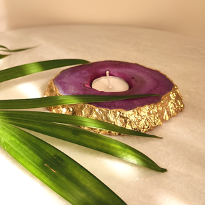 Handcrafted Agate Tea Light Candle <b>Holders</b> Elegant Tea Light Wax Warmers Decorative Agate Stone Candle <b>Holders</b> for Gifts - Product Image 5