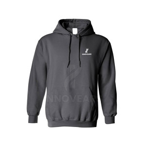 Sudadera con capucha para hombre de diseño personalizado, con material de algodón y forro polar, con bolsillo largo tipo pullover, color morado, venta al por mayor. - Product Image 1