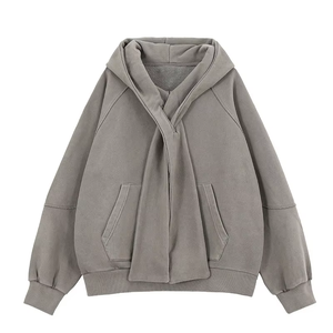 Sweat à capuche en coton avec logo personnalisé, sweat à capuche délavé à l'acide, sweat à capuche unisexe surdimensionné pour hommes - Product Image 4