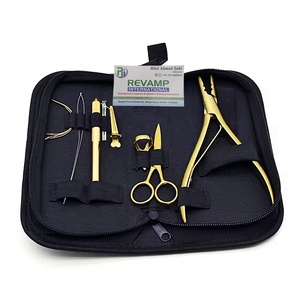 Kit d'outils de pinces pour extensions de cheveux en acier inoxydable écologiques de couleur personnalisée REVAMP INTERNATIONAL, logo personnalisé pour salon à domicile - Product Image 6