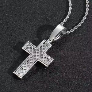 Colgante de joyería a medida Hip Hop de lujo 1,2,3,4 pulgadas con collar hecho a mano personalizado con diamante Moissanite - Product Image 5