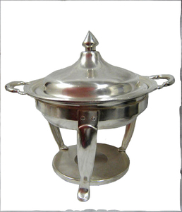 Buffet niquelado, olla para servir redondeada, calentador de alimentos, plato de frotamiento, equipo para servir alimentos, calentador de alimentos, plato de frotamiento para Buffet - Product Image 6