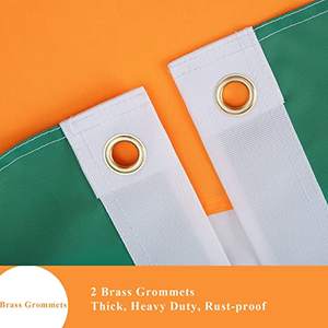 Drapeau indien brodé de qualité supérieure USA TOP FLAGSINC, tricolore national indien, 3x5 pieds, rayures cousues, robuste pour l'extérieur avec œillets en laiton - Product Image 4