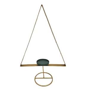 เชิงเทียนทองเหลืองชุบเคลือบเงาสำหรับตกแต่งบ้านที่วางเทียนดีไซน์ทันสมัย - Product Image 4