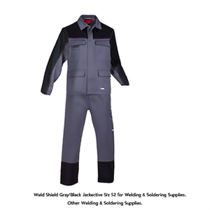 Weld <b>Shield</b> Grey/Black <b>Protective</b> Jacket Size 52 for Welding & Soldering Supplies - Product Image 2