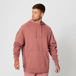 Sweat à capuche gris délavé à l'acide pour homme, poids lourd, 470 g/m², 100 % coton, broderie personnalisée du logo 2025, service OEM pour l'hiver - Product Image 1