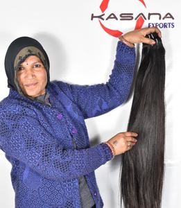 100% Extensions de cheveux indiens en gros à vague profonde alignée sur les cuticules de couleur naturelle traitées chimiquement à partir de fabricants de cheveux humains - Product Image 3