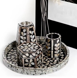 Elegante quemador Bakhur con incrustaciones de hueso con acento de ágata - Product Image 3