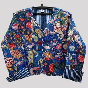 Chaquetas acolchadas de retazos de algodón hechas a mano indias al por mayor, la apariencia perfecta de declaración de moda hace un pensamiento - Product Image 3