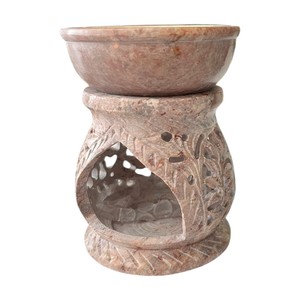 Multiple Color Option Soapstone Product Available Aroma <b>Oil</b> Burner And Diffuser For Essential Fragrance Perfume <b>Lamp</b> Round Shape - Product Image 3