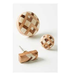 Perilla de puerta de madera de roble de lujo, diseño medio moderno para cocina y dormitorio, perilla de gabinete de Metal de resina, manija hecha a mano en la India - Product Image 3