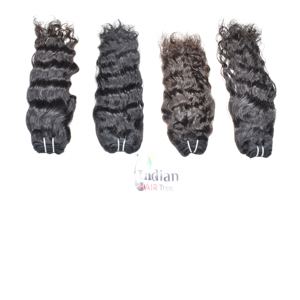 Best Quality Unprocessed Wholesale Price Indian <b>Hair</b> Bundles Wavy Natural Black <b>Color</b> Virgin <b>Extensions</b> Super Weave By Export - Product Image 4