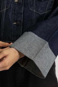 High Quality Breathable Raw Canvas Printed Denim Jacket <b>Women</b> Classic Quilted Genuine Leather Custom Label OEM Factory Wholesale - Product Image 2