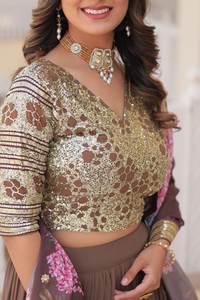 Broderie au design moderne Lehenga Choli High on Demand Vintage Party Wear pour femmes fourni par un fabricant indien - Product Image 3