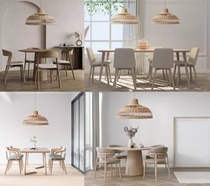 Lámpara colgante de ratán Avery, accesorio de iluminación de estilo Natural tejido a mano para comedor, cocina, espacio de vida, decoración de restaurante - Product Image 4