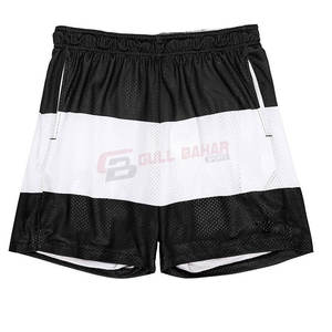Short de gymnastique d'été de style décontracté pour hommes 100% maille de basket-ball en polyester séchage rapide motif solide entrejambe grande taille pour adultes non tissé - Product Image 1