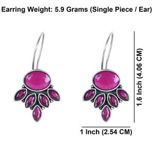 Indian Fashion Jewellery Boho Oxidized Crystal Faux Pearl <b>Drop</b> Hook <b>Bridal</b> <b>Earrings</b> Set Indian Manufacturer Jewelry for Women - Product Image 4