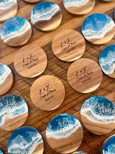 Ensemble de sous-verres en bois et en résine Artisan pour la décoration intérieure et les sous-verres en pierre - Product Image 6