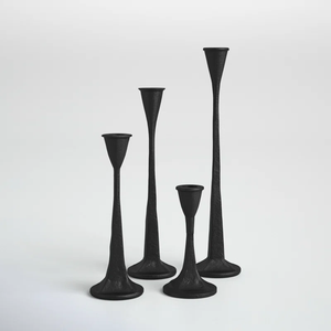 Nordic <b>Black</b> Metal Candle <b>Holder</b> Custom Logo Candle Stand for Wedding & Event Decor Factory Direct Wrought Iron <b>Candlestick</b> - Product Image 1