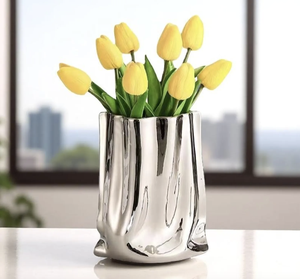 แจกันโลหะสีทองทำด้วยมือสั่งทำได้งานปาร์ตี้งานแต่งงานงานตกแต่งบ้าน - Product Image 6