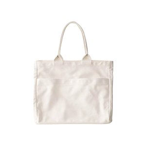 Sac en toile fourre-tout recyclé de haute qualité avec fermeture à glissière en métal quantité minimale de commande bas direct d'usine pour faire du shopping - Product Image 3